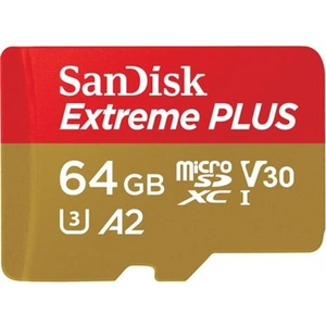 Sandisk 64GB Extreme Plus microSDXC memory card Class 10