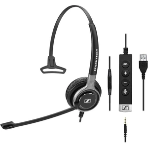 SENNHEISER Century SC 635 USB Headset - Black & Silver, Black,Silver/Grey