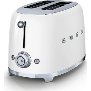 SMEG 50's Retro TSF01WHUK 2-Slice Toaster - White, Green