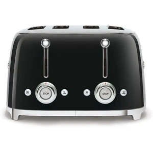 SMEG 50's Retro Style TSF03BLUK 4-Slice Toaster - Black, Black
