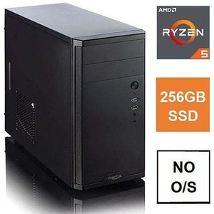 SPIRE PC Spire MATX Tower PC Fractal Core 1100 Case Ryzen 5 4600G 8GB 3200MHz 256GB SSD Bequiet 450W No Optical KB & Mouse No Operating System
