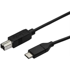 StarTech.com USB-C to USB-B Printer Cable - M/M - 0.5 m - USB 2.0. Cable length: 0.5 m Connector 1: USB C Connector 2: USB B USB version: USB 2.0 Maximum data transfer rate: 480 Mbit/s Connector contacts plating: Nickel Product colour: Black