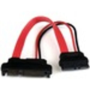 StarTech.com 6in Slimline SATA to SATA Adapter with Power - F/M - 1 x SATA - 1 x SATA - Red