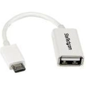 Startech White Micro USB Male to USB Female OTG host cable 5