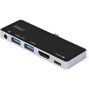 StarTech.com USB C Multiport Adapter - USB-C to 4K 60Hz HDMI 2.0 100W Power Delivery Pass-Through Charging 3-Port USB 3.0 Hub Audio - USB-C Mini Dock - Portable USB Type-C Travel Dock