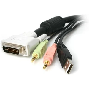 StarTech.com 4-in-1 USB DVI Audio and Microphone KVM Switch Cable