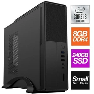 TARGET Small Form Factor - Intel i3 10105 Quad Core 8 Threads 3.70GHz (4.40GHz Boost) 8GB RAM 240GB SSD No Optical with Windows 10 Pro Installed - Small Foot Print for Home or Office Use - Pre-Built PC