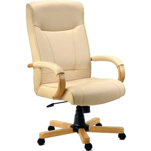 Teknik 85 Series 8513 Bonded-leather Reclining Executive Chair - Knightsbridge Cream