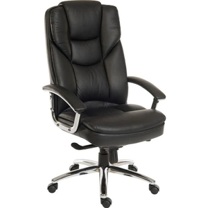 Teknik Skyline 9413086 Leather Tilting Executive Chair - Black