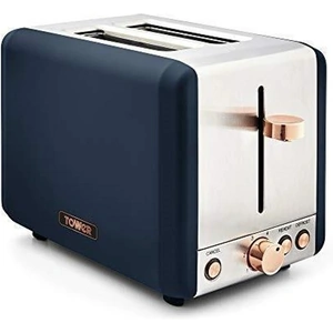Tower Cavaletto Midnight Blue and Rose Gold 2 Slice Toaster (T20036MNB)