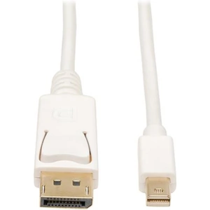 Tripp Lite P583-006 Mini DisplayPort to DisplayPort Adapter Cable (M/M) 4K 60 Hz White 6 ft. (1.8 m)