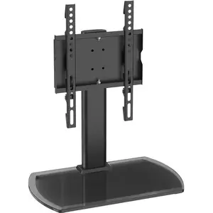 TTAP TT22S 370 mm TV Stand with Bracket - Black Glass, Black