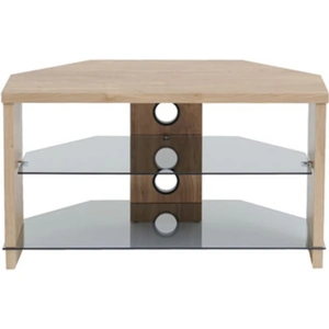 TTAP TVS1004 Montreal 1050mm TV Stand in Light Oak with Tinted Glass