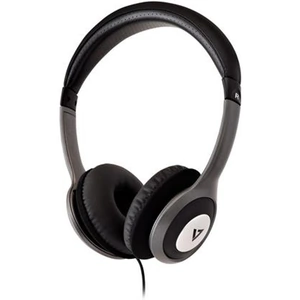 V7 HA520-2EP headphones/headset Wired Head-band Music Black Silver