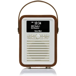 VQ Retro Mini Portable DAB Radio with Bluetooth in Brown