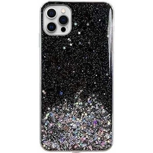 W-sky Star Glitter iPhone 12 Case - Black