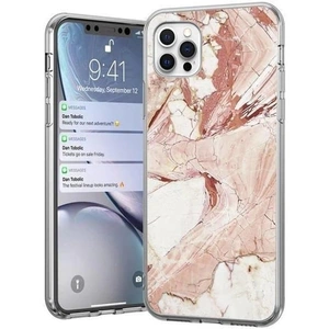 W-sky Marble TPU iPhone 12 Pro Max Case - Pink