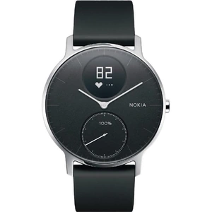 WITHINGS Steel HR Smartwatch - Black, Silicone Strap, 36 mm