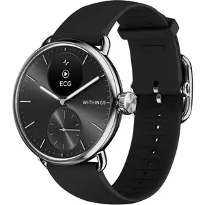 WITHINGS ScanWatch 2 Hybrid Smart Watch - Black, 38 mm, Black,Silver/Grey