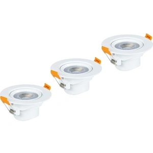 XAVAX 112695 LED Built-in Smart Spotlight - White, Pack of 3