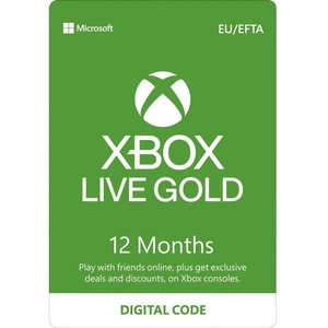 Xbox Live Gold Membership - 12 Month Subscription, Download
